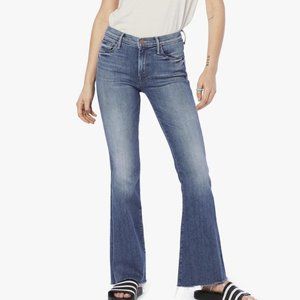 MOTHER Weekender Hop Off Hop On Fray Hem Jeans Size 30
